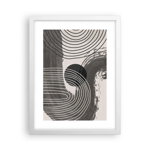 Plakat i hvid ramme - Oval vinder - 30x40 cm