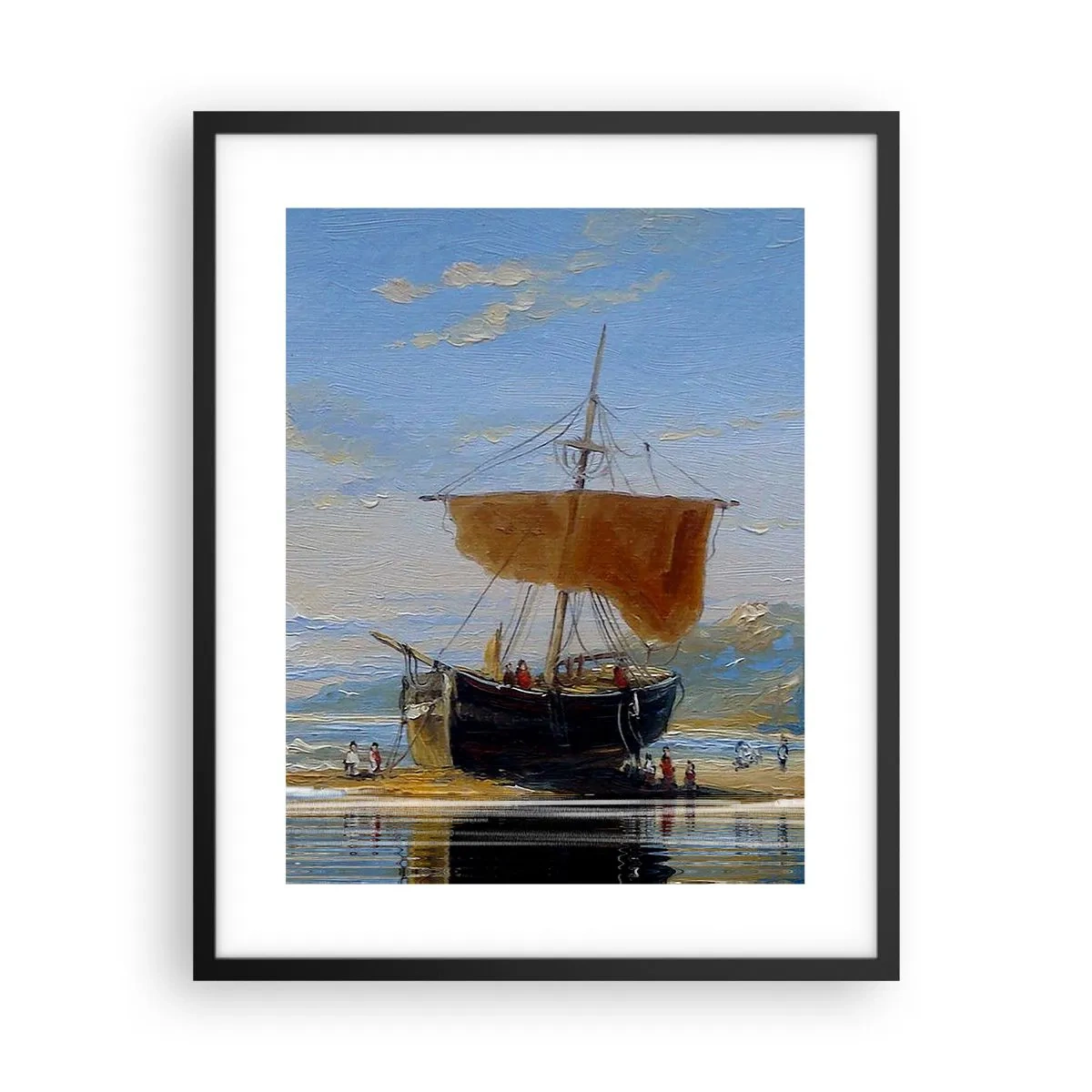 Plakat i sort ramme - Vand, jord, luft - 40x50 cm