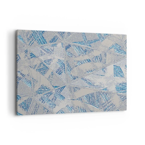 Lærredstryk - Billede på lærred - I en gråblå labyrint - 100x70 cm