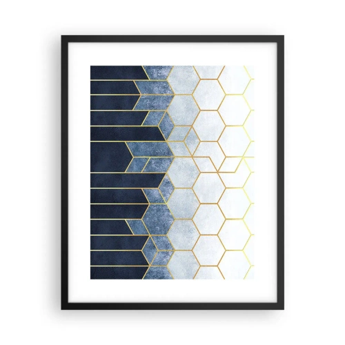 Plakat i sort ramme - Komposition i synkoperet rytme - 40x50 cm