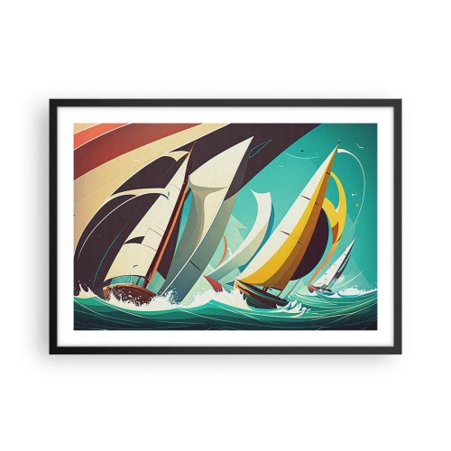 Plakat i sort ramme - Tæt på og personligt med elementerne - 70x50 cm
