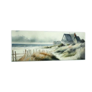 Billede på glas - Væk fra trængsel og travlhed - 140x50 cm