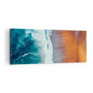 Lærredstryk - Billede på lærred - Et strejf af havet - 100x40 cm