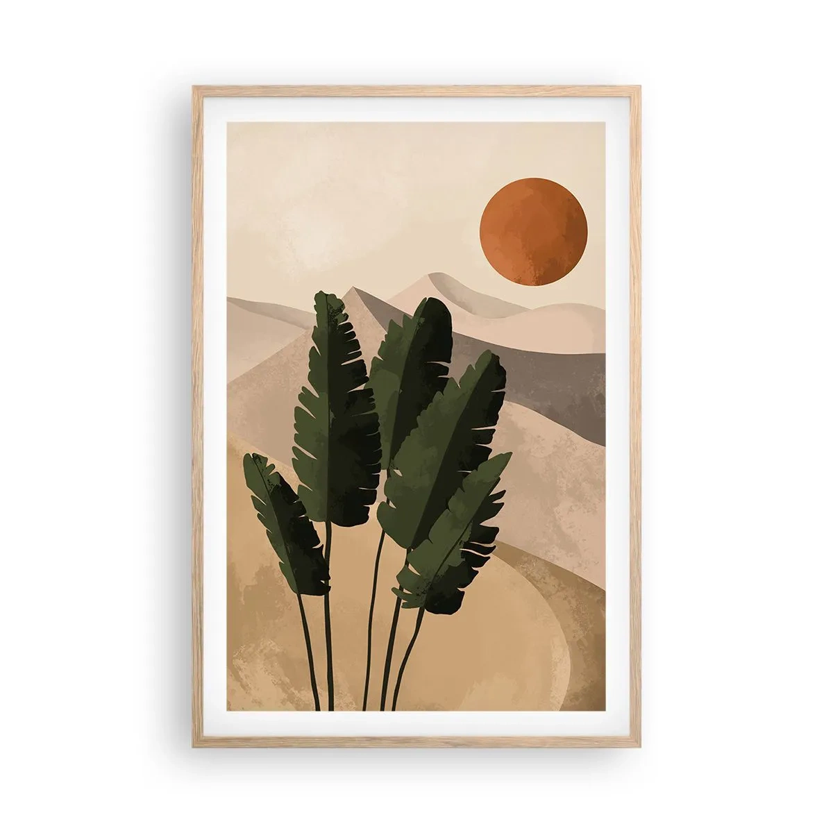 Plakat i ramme af lyst egetræ - Livets triumf - 61x91 cm