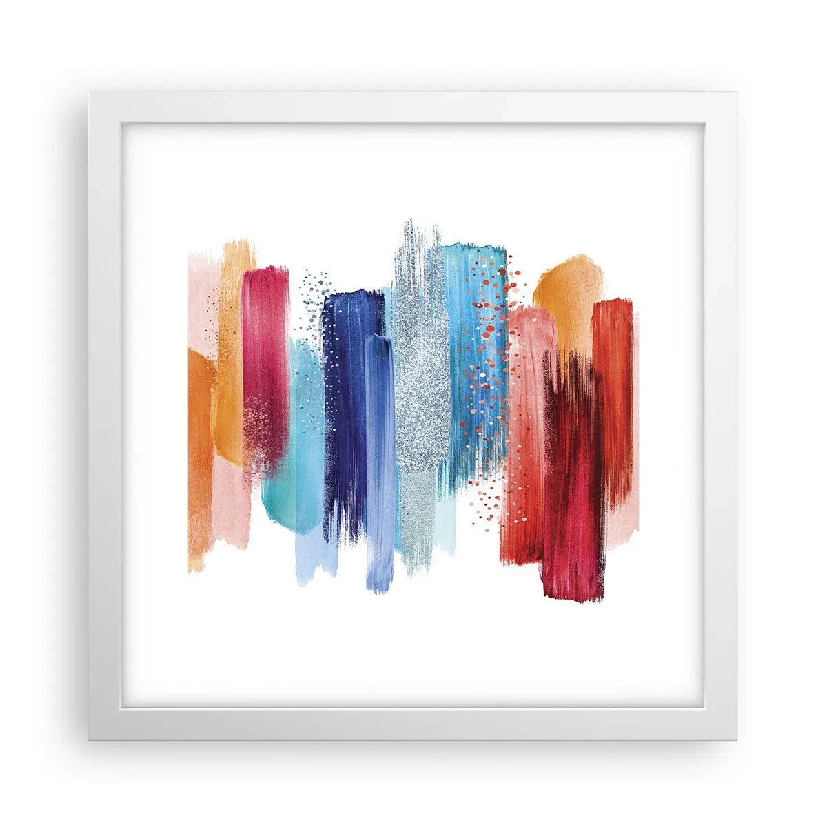 Plakat i hvid ramme - Op og ned - 30x30 cm