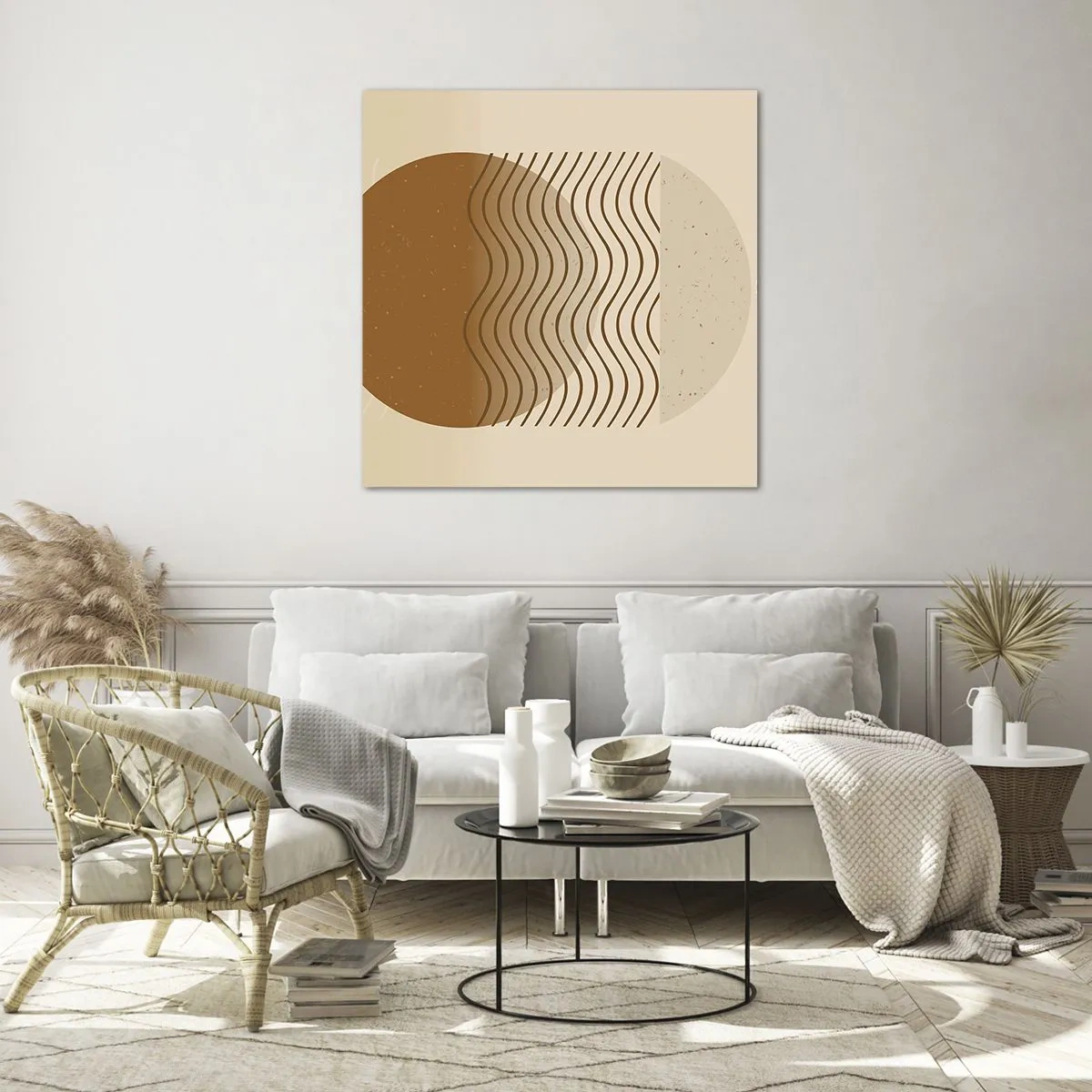 Billede på glas - Om geometriske figurers oprindelse - 50x50 cm