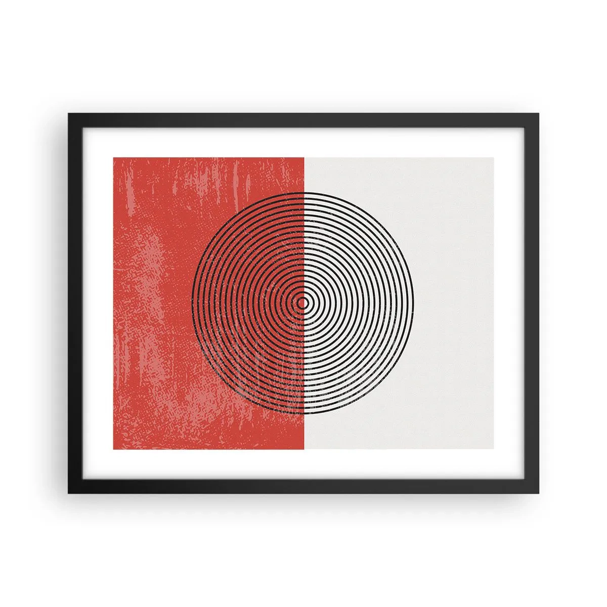 Plakat i sort ramme - Lige til sagen - 50x40 cm