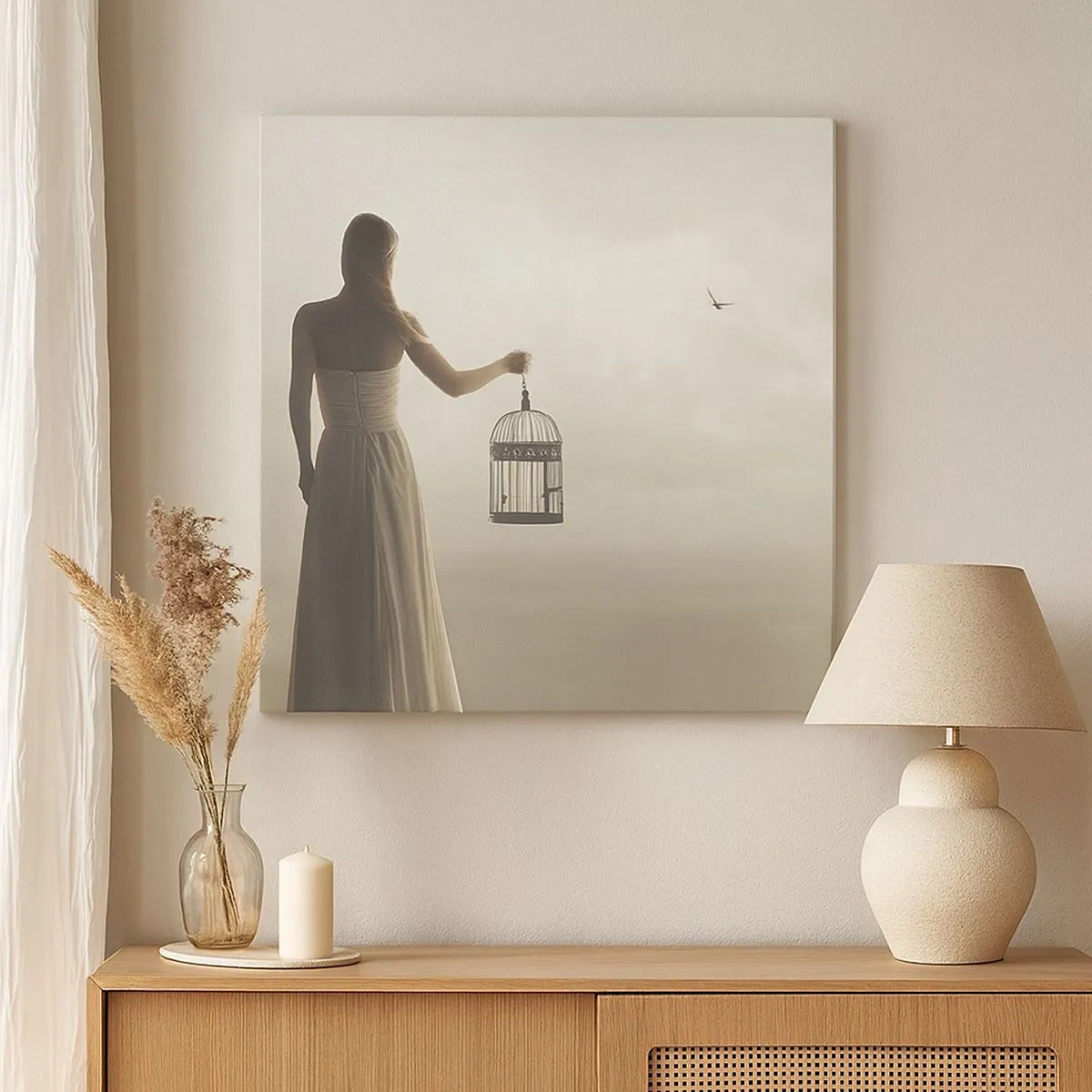 Lærredstryk - Billede på lærred - Vær fri - 30x30 cm