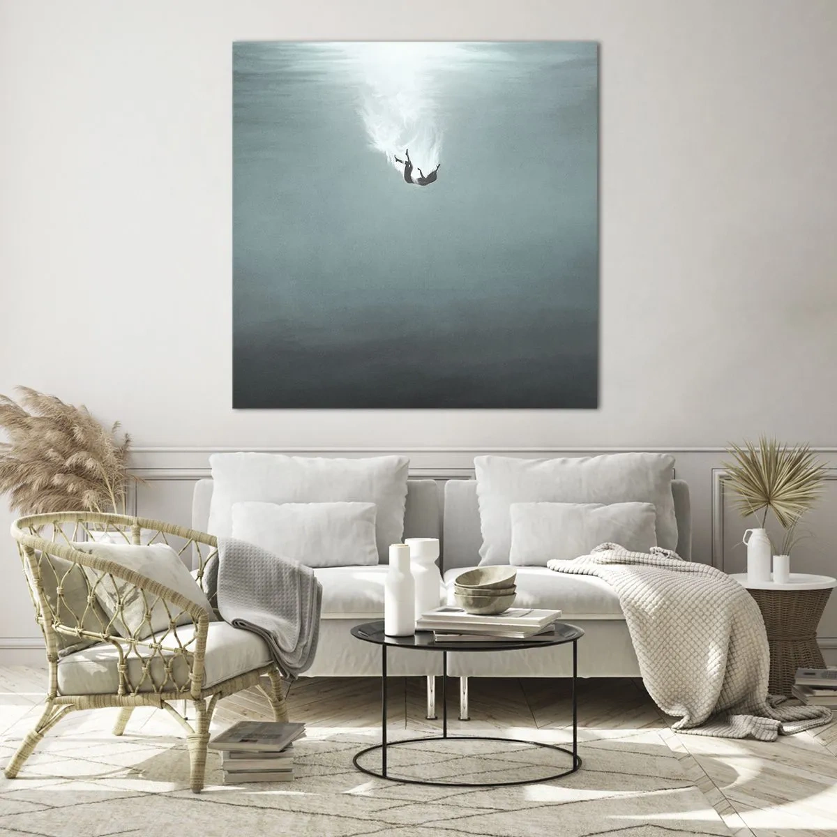 Billede på glas - I havets favntag - 60x60 cm