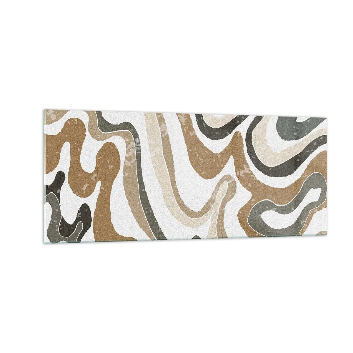 Billede på glas - Slyngninger af jordfarver - 100x40 cm