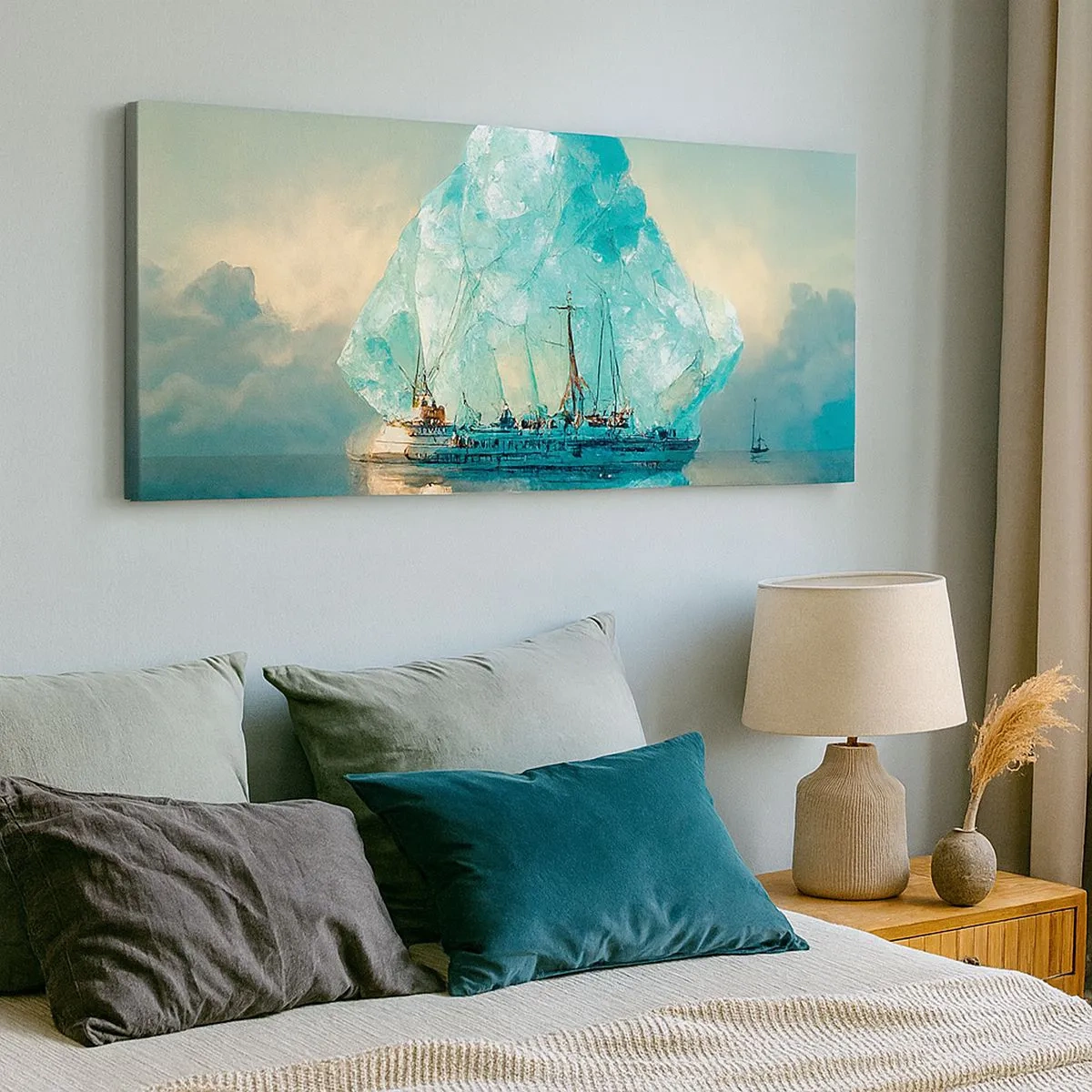 Lærredstryk - Billede på lærred - Arktisk diamant - 100x40 cm