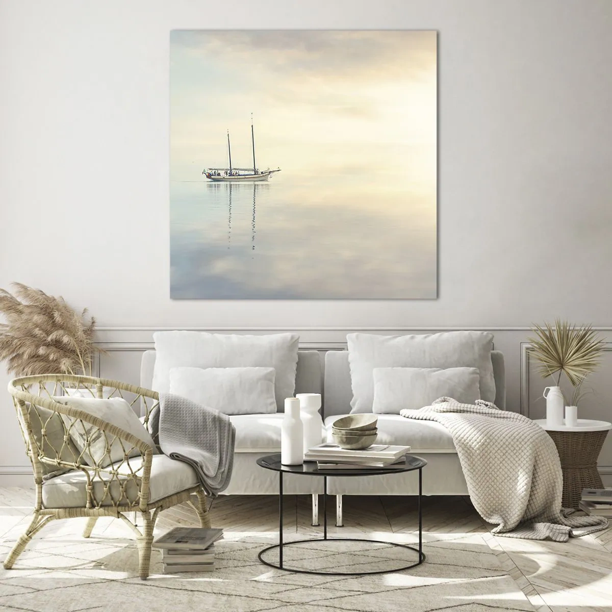 Billede på glas - I et hav af stilhed - 30x30 cm