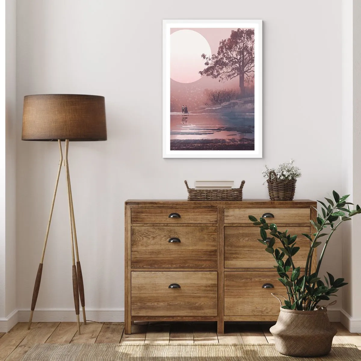 Plakat i hvid ramme - Natlige mærkværdigheder - 70x100 cm