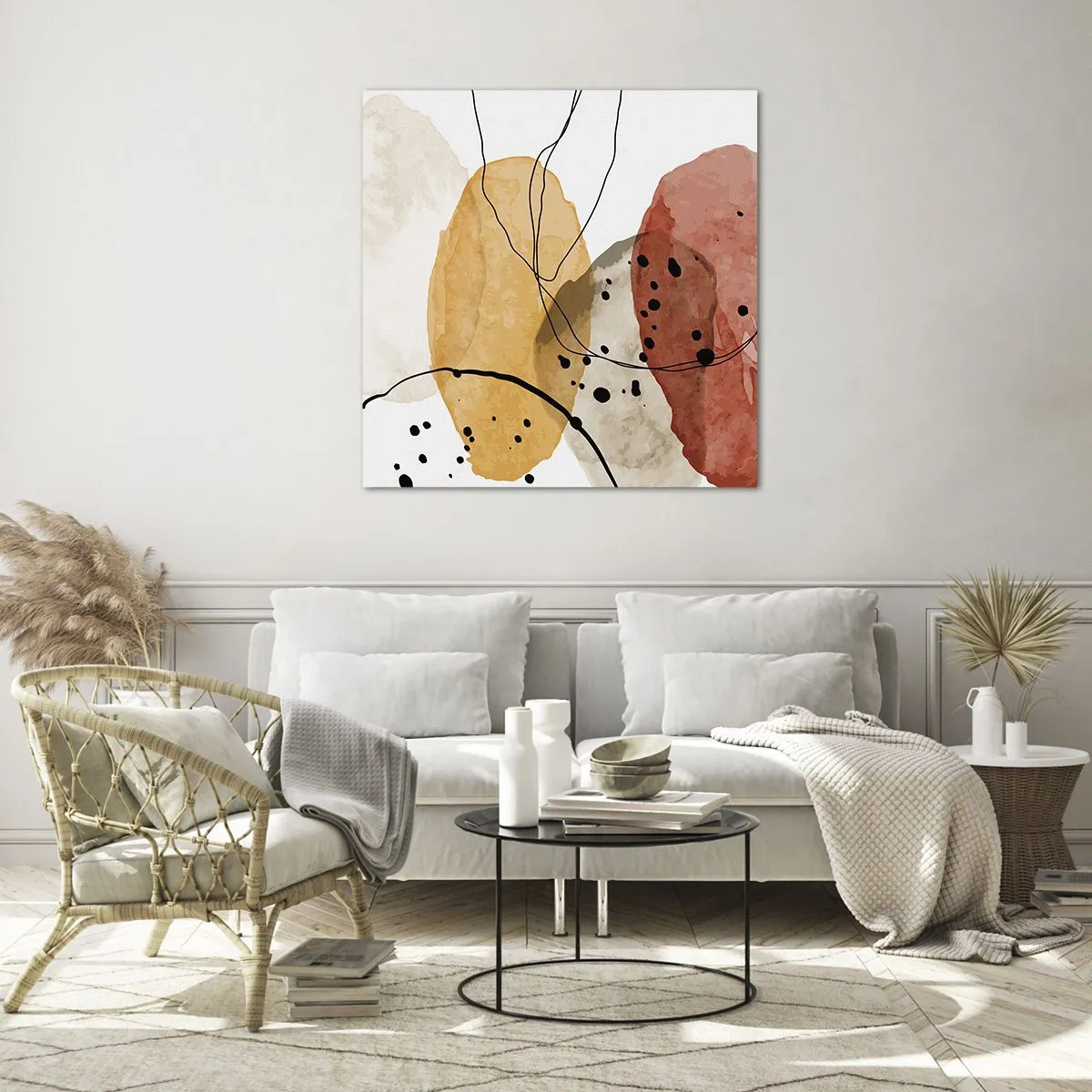 Billede på glas - Som lys, klar luft - 60x60 cm
