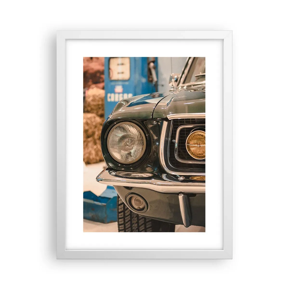 Plakat i hvid ramme - Møde med en legende - 30x40 cm