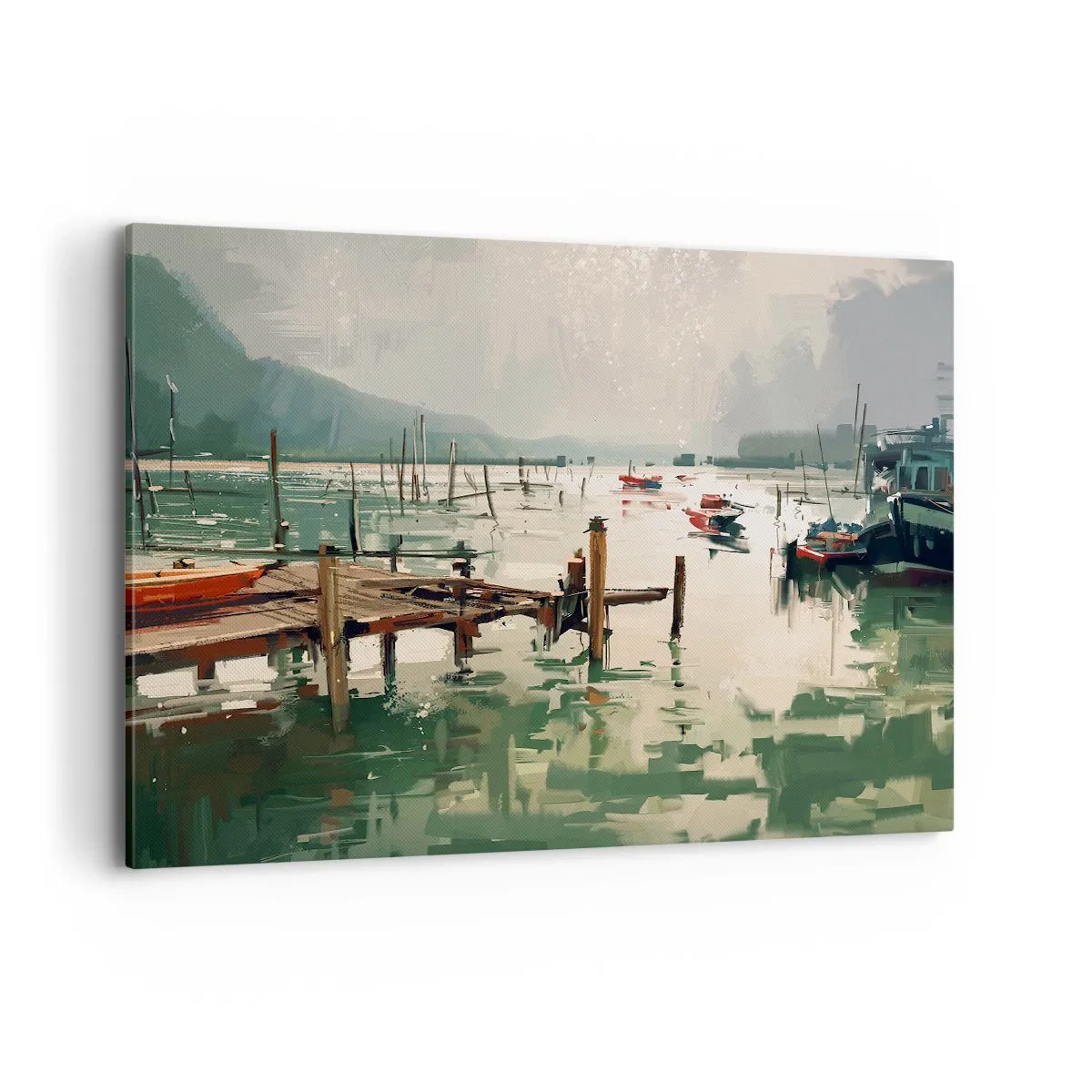 Lærredstryk - Billede på lærred - Dækket af en smeltet måne - 100x70 cm