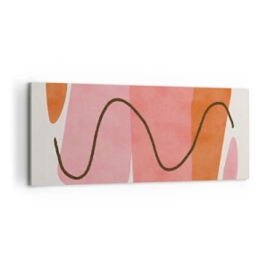 Lærredstryk - Billede på lærred - Formernes blide bevægelse - 100x40 cm
