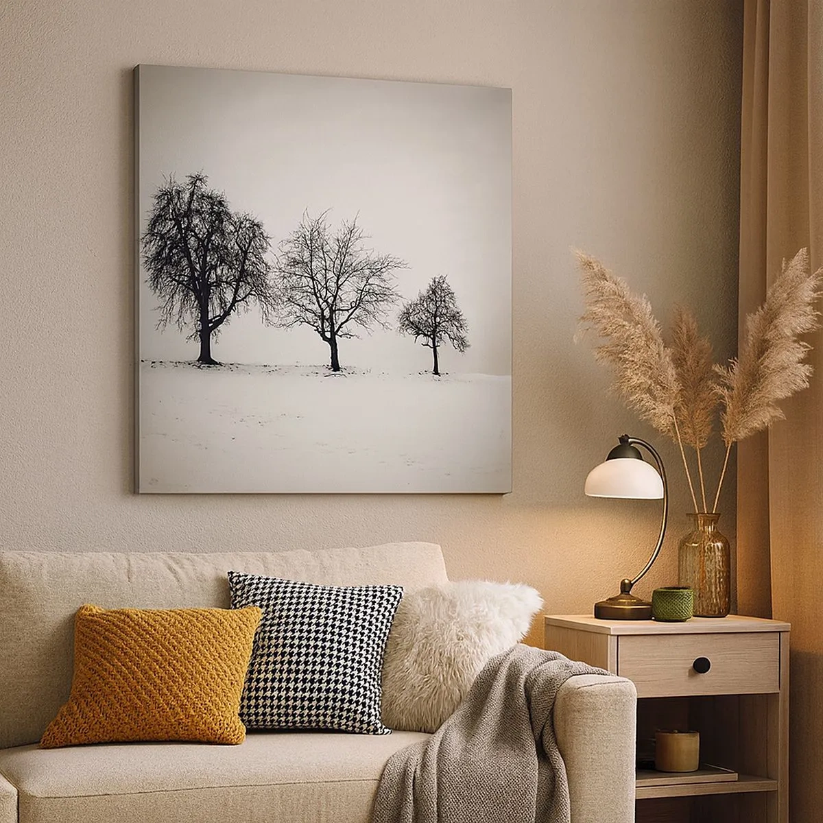 Lærredstryk - Billede på lærred - Hvad drømmer de om? - 30x30 cm