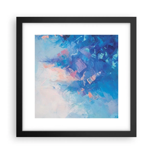 Plakat i sort ramme - Vinter abstraktion - 30x30 cm