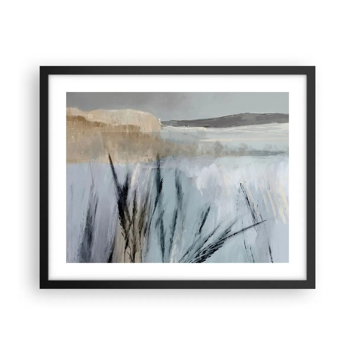 Plakat i sort ramme - Vintermarker - 50x40 cm