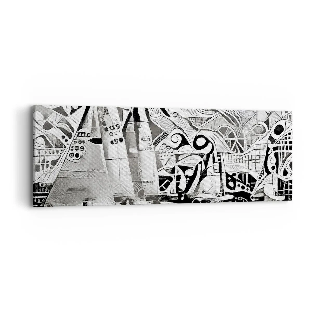 Lærredstryk - Billede på lærred - Mellem bølgerne - 90x30 cm