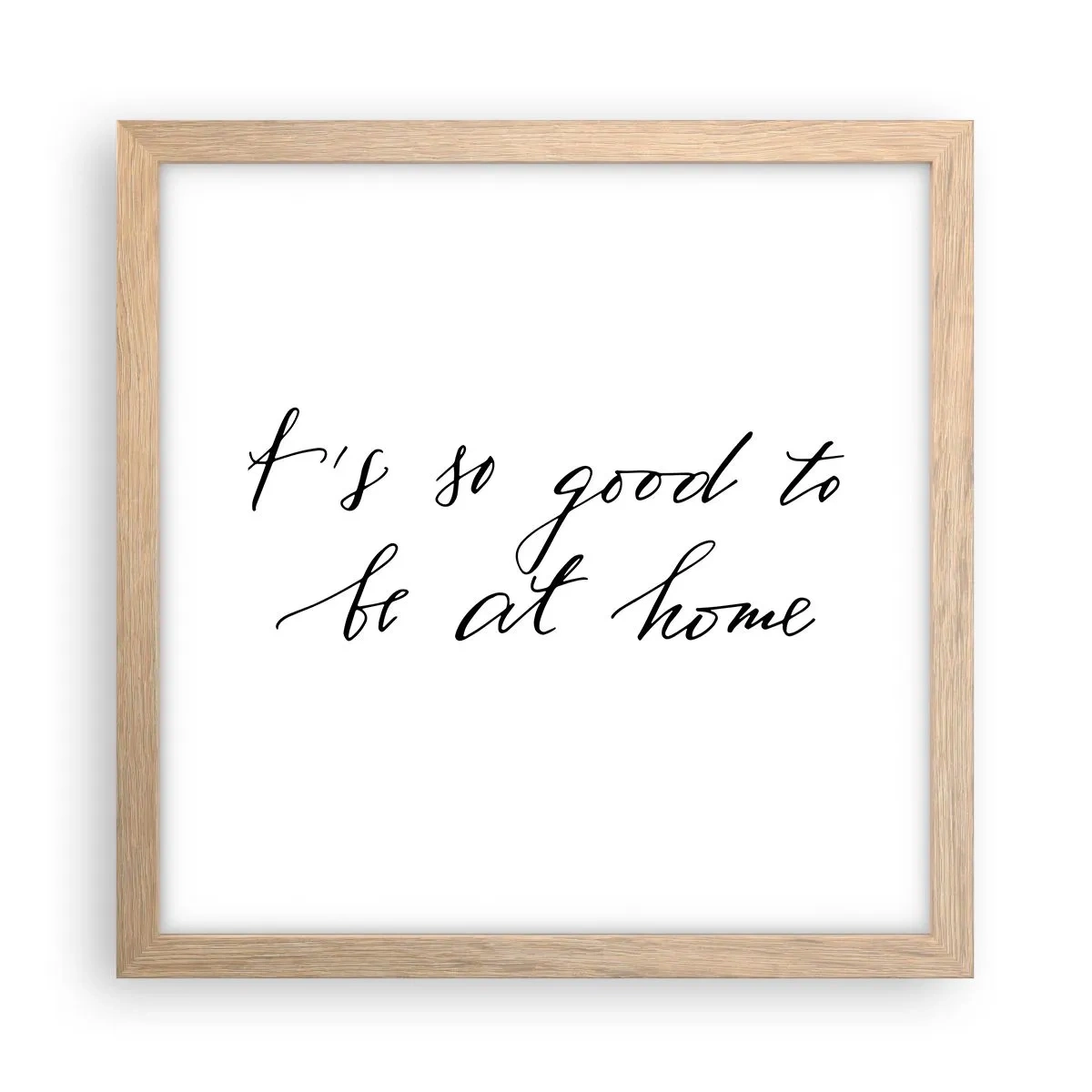 Plakat i ramme af lyst egetræ - Hele sandheden - 30x30 cm