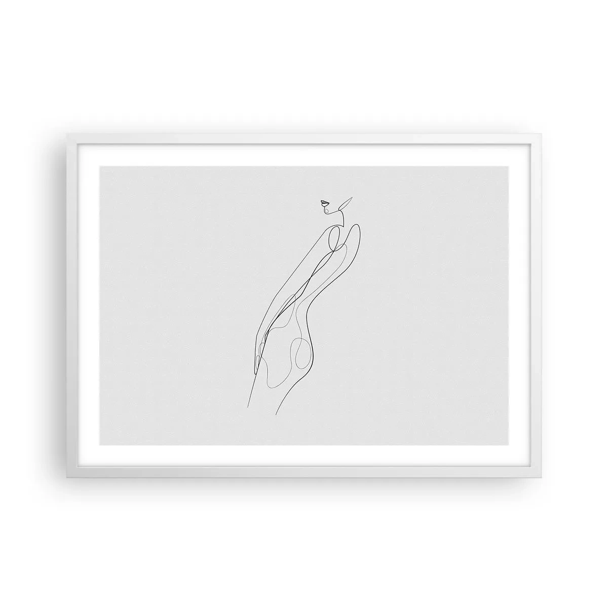 Plakat i hvid ramme - Næppe et løfte - 70x50 cm