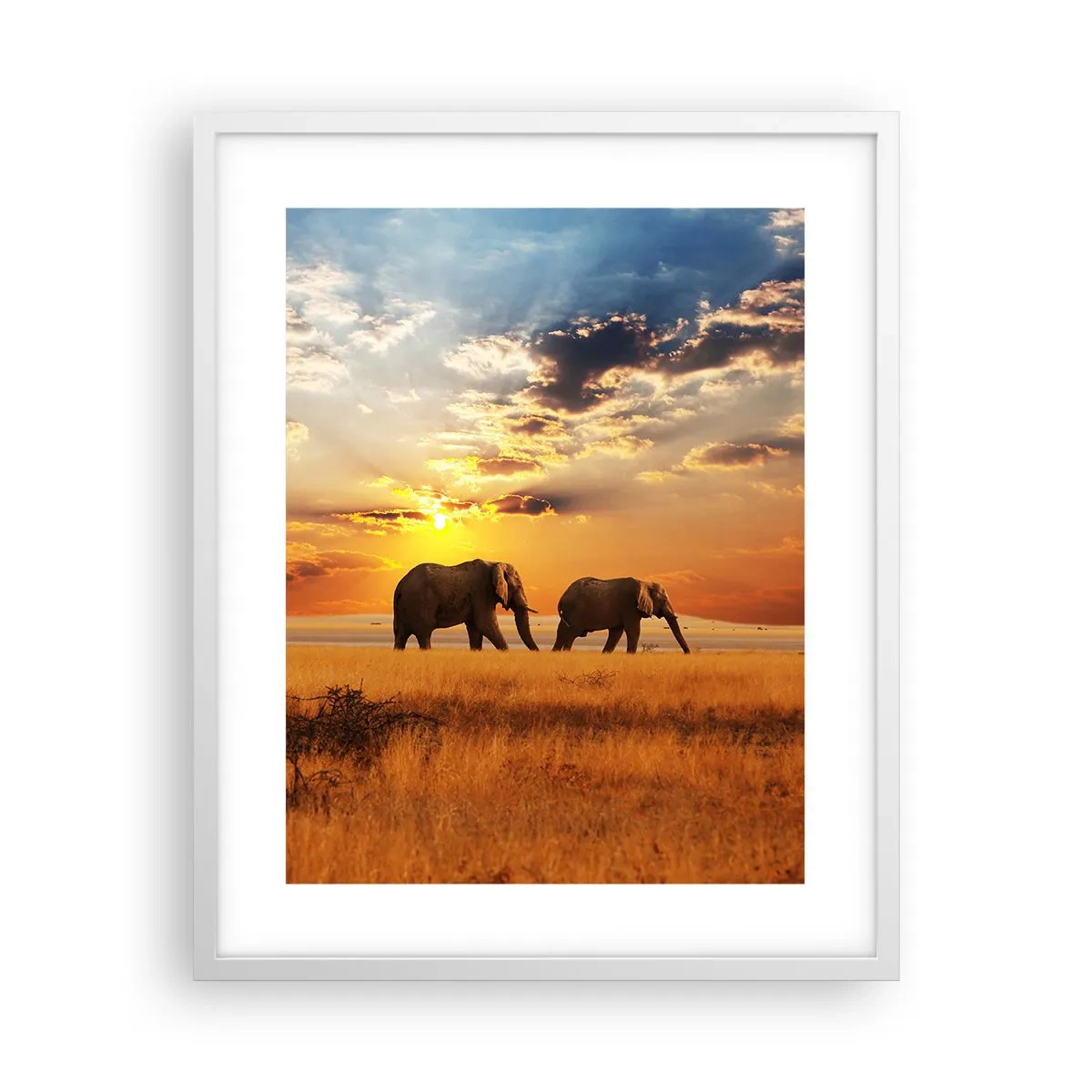 Plakat i hvid ramme - Familievandring - 40x50 cm