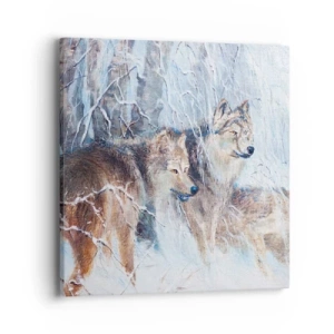 Lærredstryk - Billede på lærred - OBS! På vej... - 40x40 cm