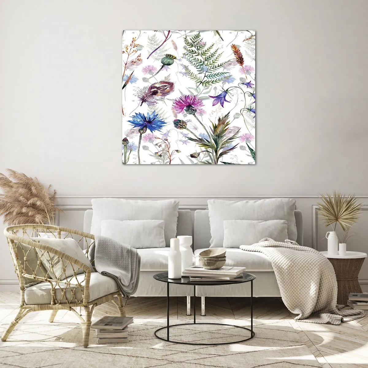 Billede på glas - Polsk herbarium - 40x40 cm