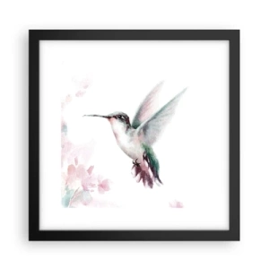 Plakat i sort ramme - Stoppet i flagren - 30x30 cm