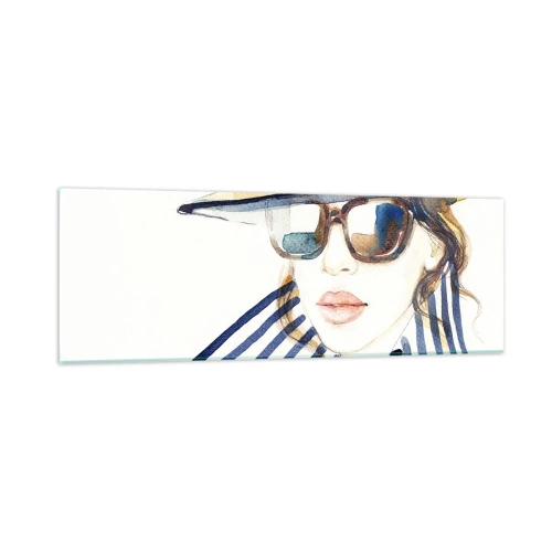 Billede på glas - Florida byder dig velkommen! - 90x30 cm