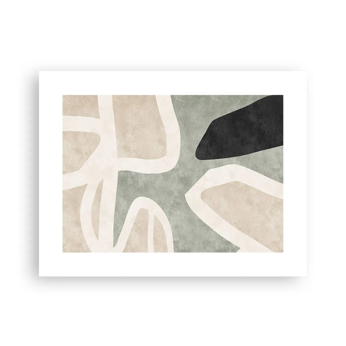 Plakat - Komposition med et sort tema - 40x30 cm