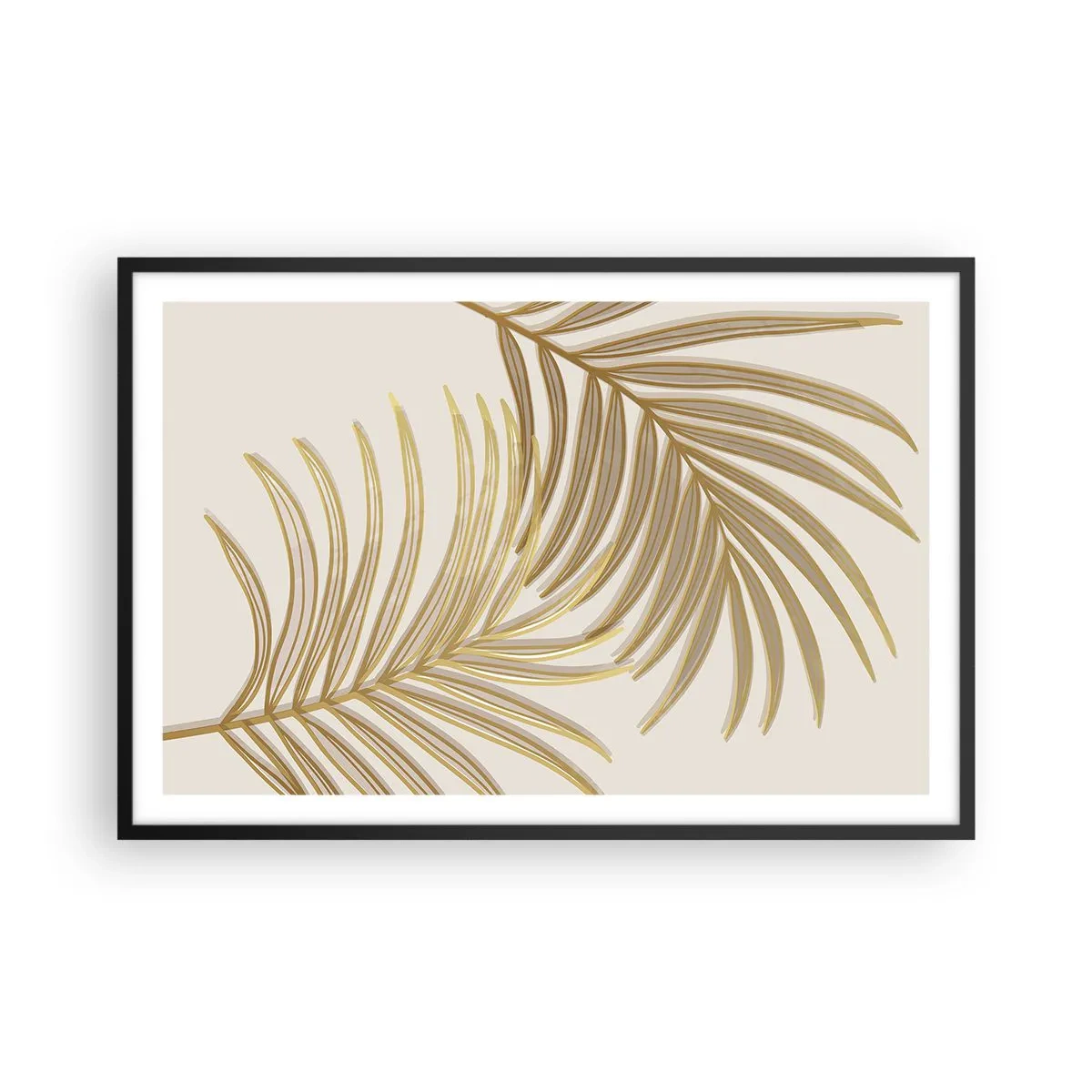 Plakat i sort ramme - Gylden palme! - 91x61 cm
