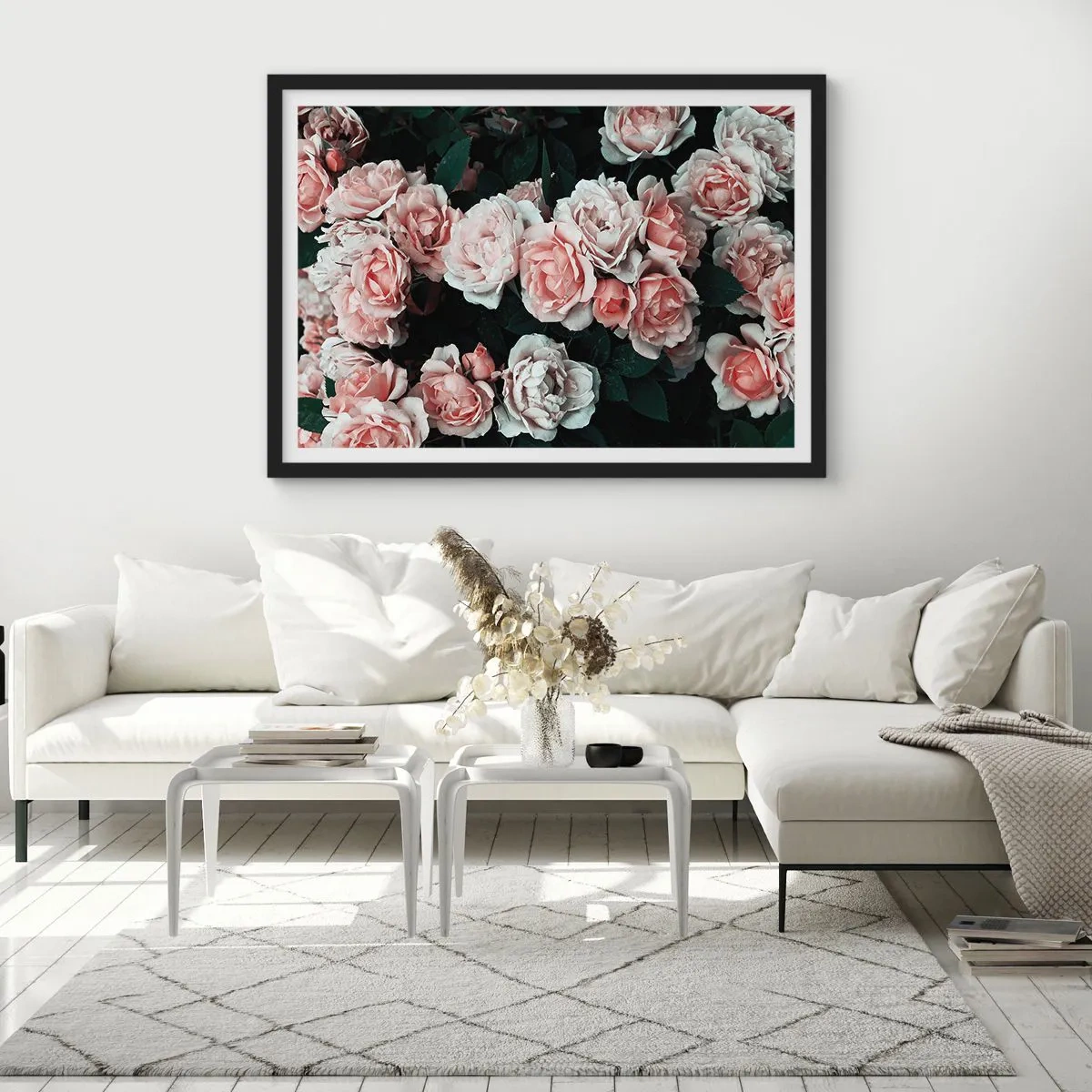 Plakat i sort ramme - Lyserød ansamble - 40x30 cm