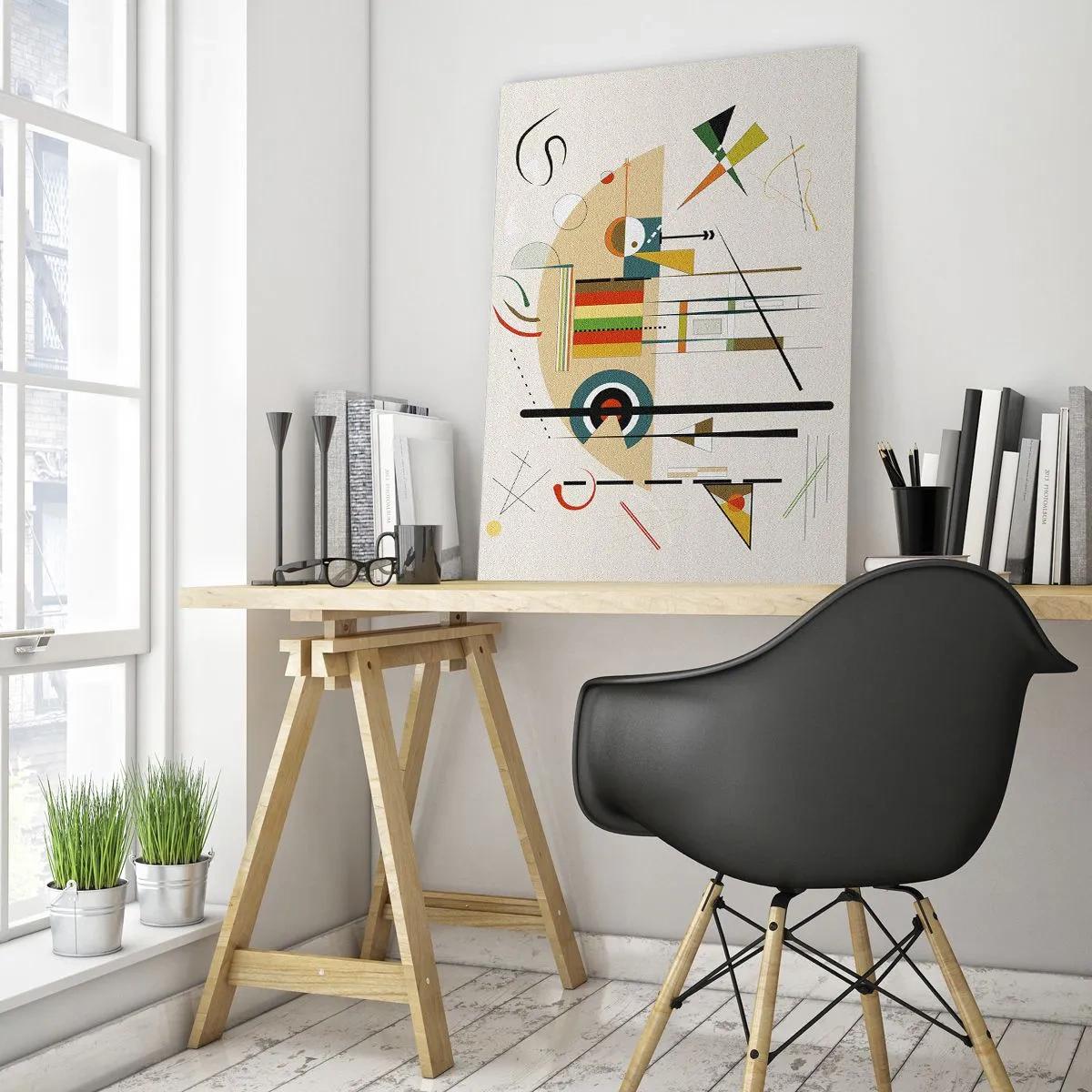 Billede på glas - Og verden griner - 50x70 cm