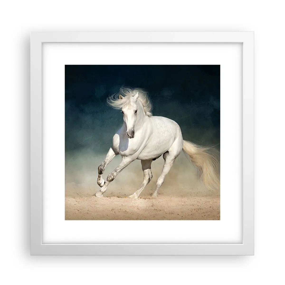 Plakat i hvid ramme - Frihed i en ren tilstand - 30x30 cm