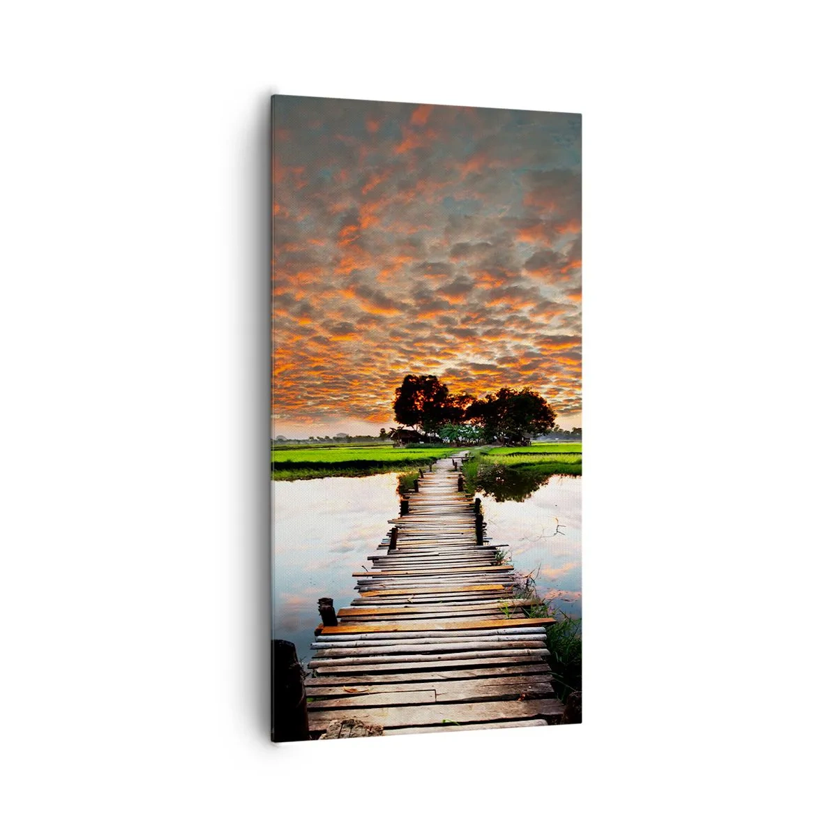 Lærredstryk - Billede på lærred - Spred armene – træk vejret  - 65x120 cm