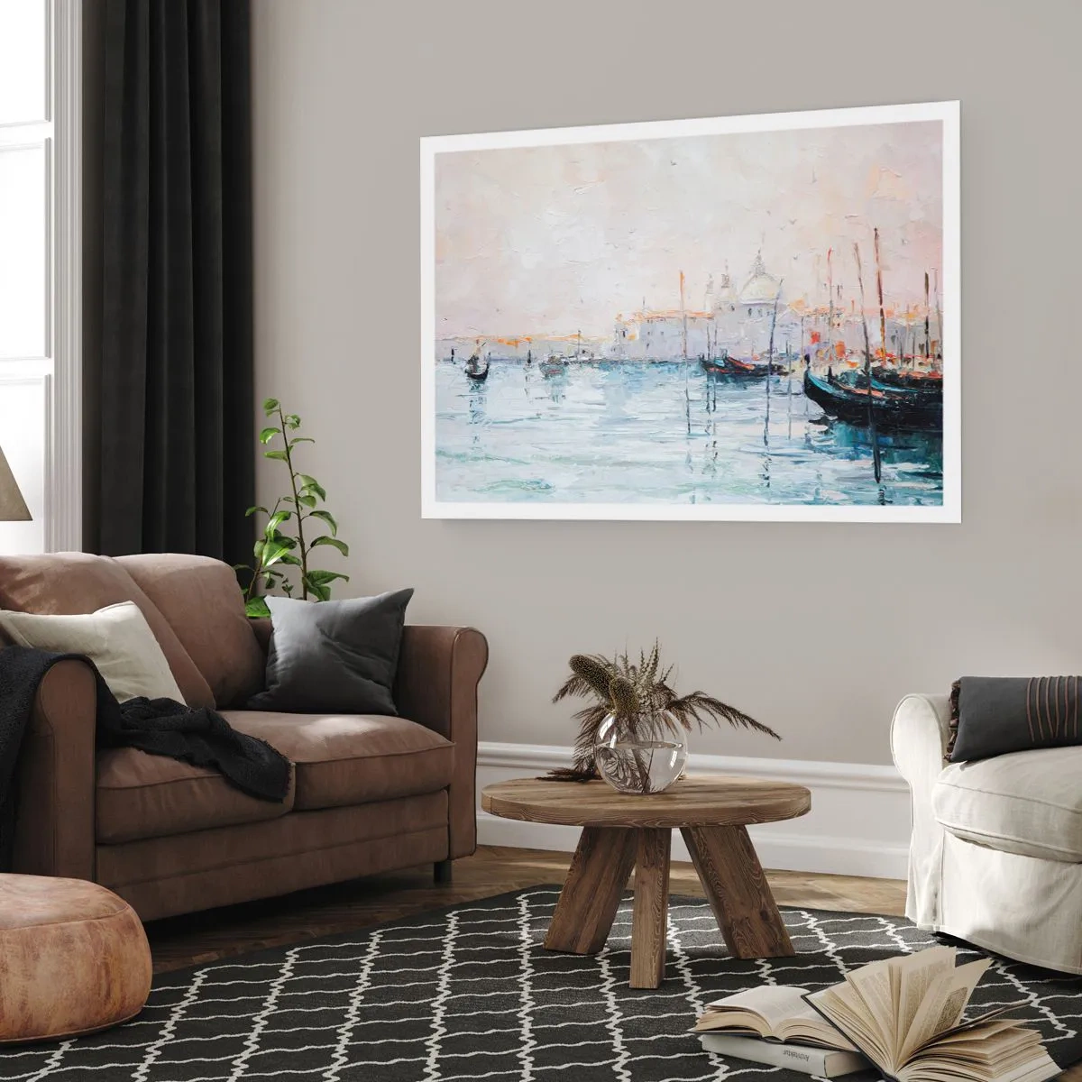 Plakat - Bag vandet, bag tågen, bag tågen - 50x40 cm