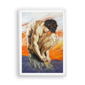 Plakat i hvid ramme - Sænket i sig selv - 70x100 cm