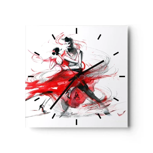 Vægur, Uret - Tango - passionens rytme - 40x40 cm