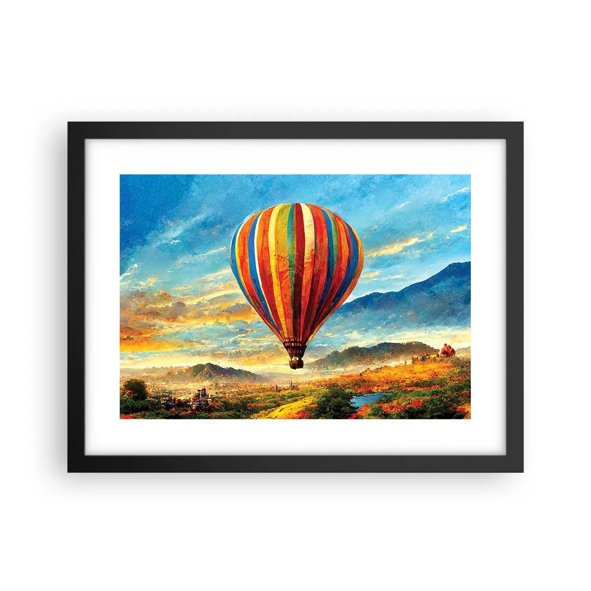 Plakat i sort ramme - I stilhed kan du se mere - 40x30 cm