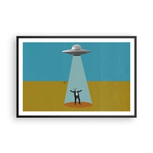 Plakat i sort ramme - Et tæt møde - 91x61 cm