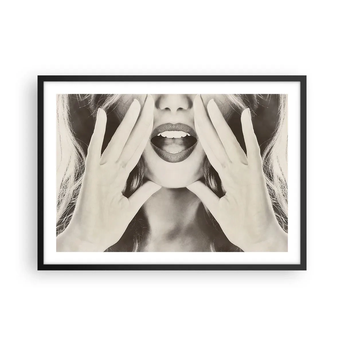 Plakat i sort ramme - Jeg er på vej! - 70x50 cm