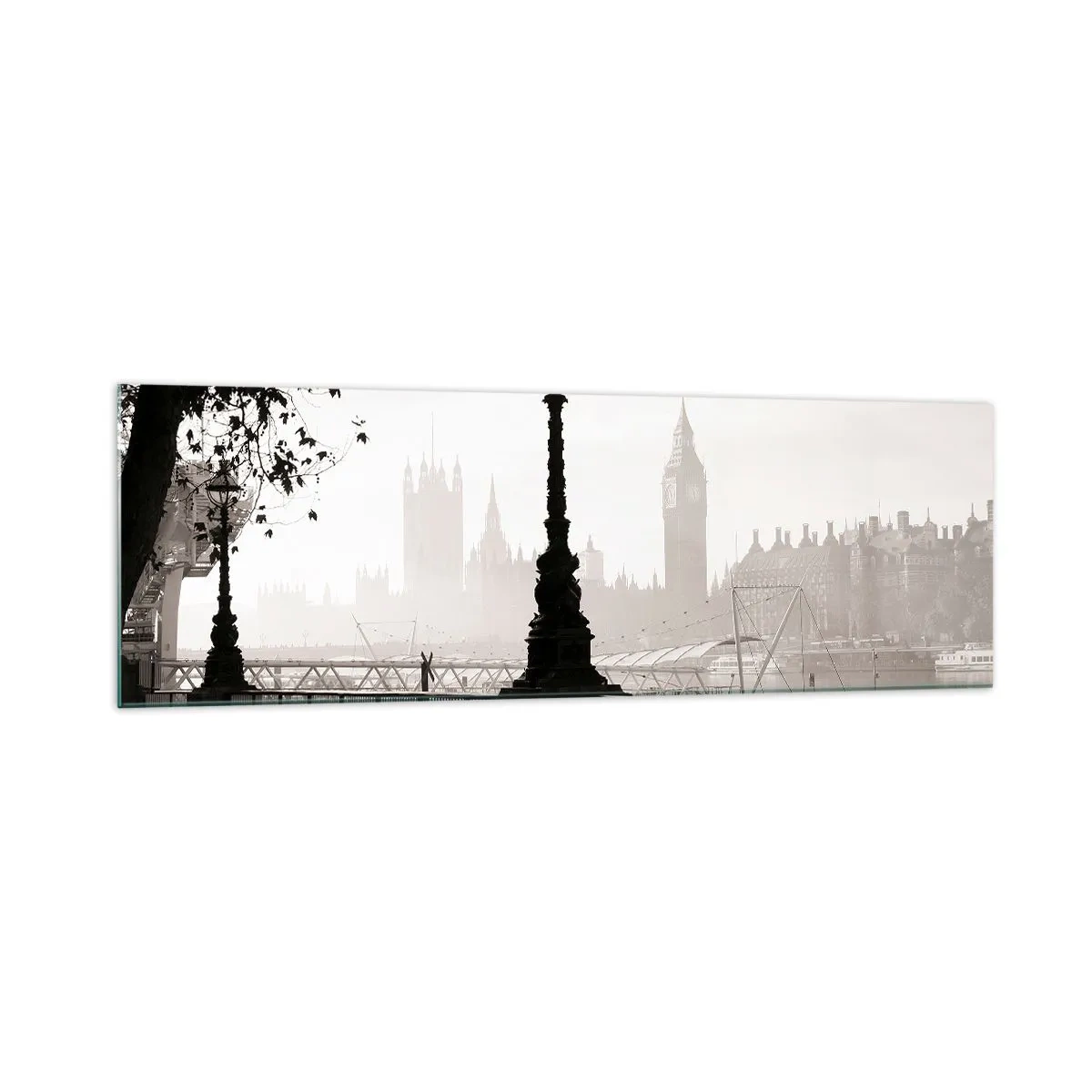 Billede på glas - London morgen - 160x50 cm