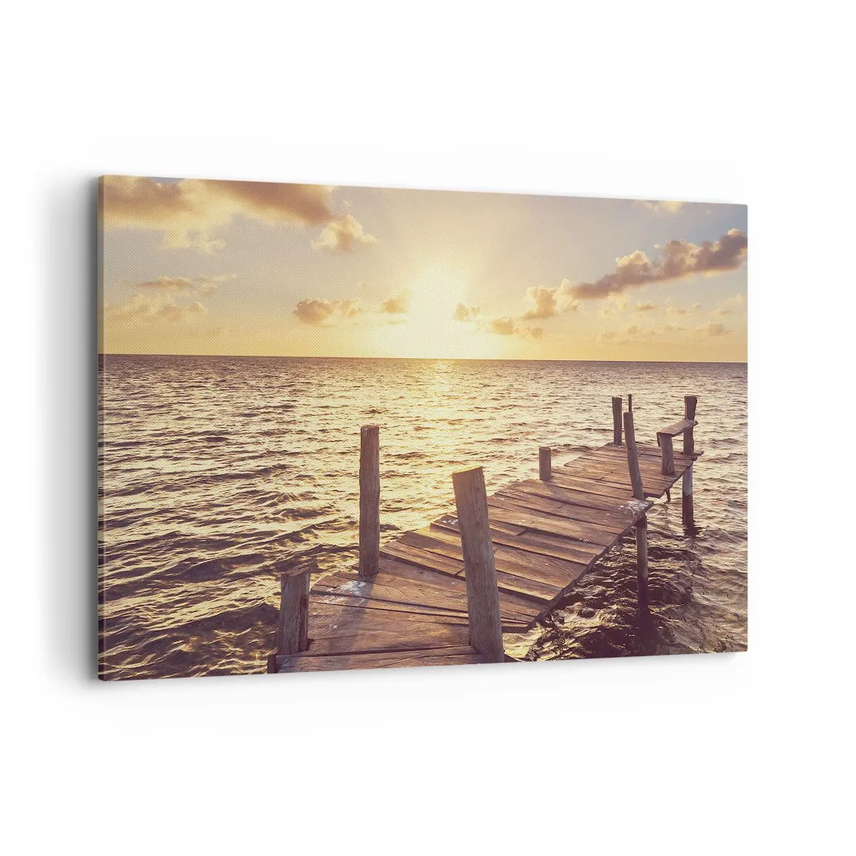 Lærredstryk - Billede på lærred - Gyldent land af blidhed - 120x80 cm