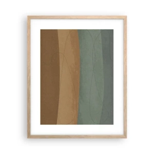 Plakat i ramme af lyst egetræ - Vandret sammensætning - 40x50 cm