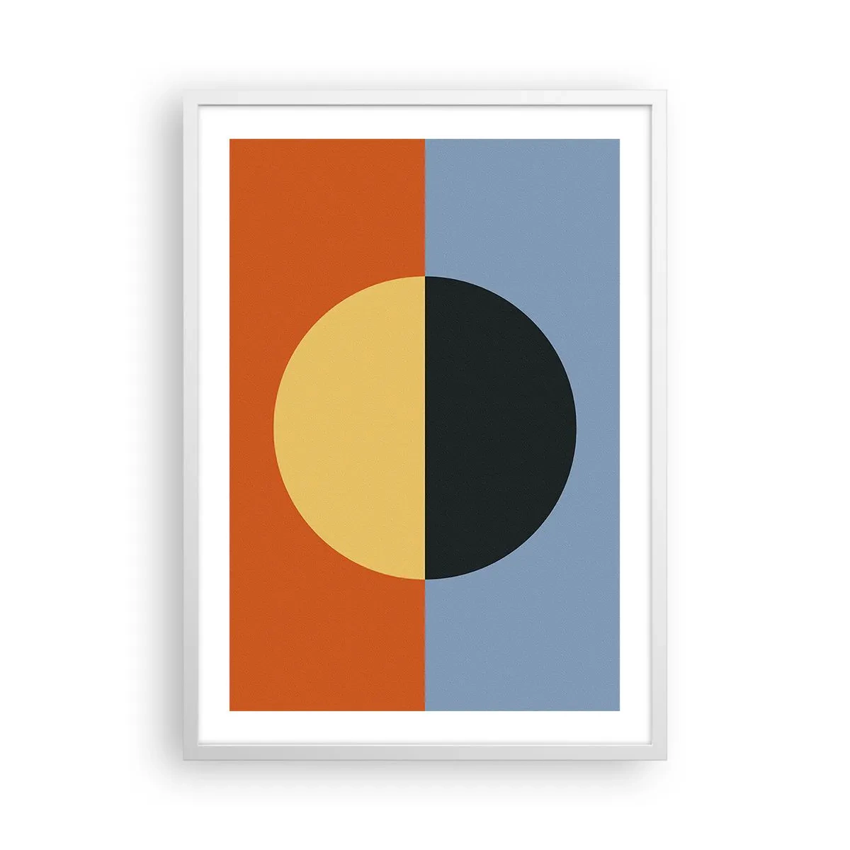 Plakat i hvid ramme - En sammensætning af varme og kølighed - 50x70 cm