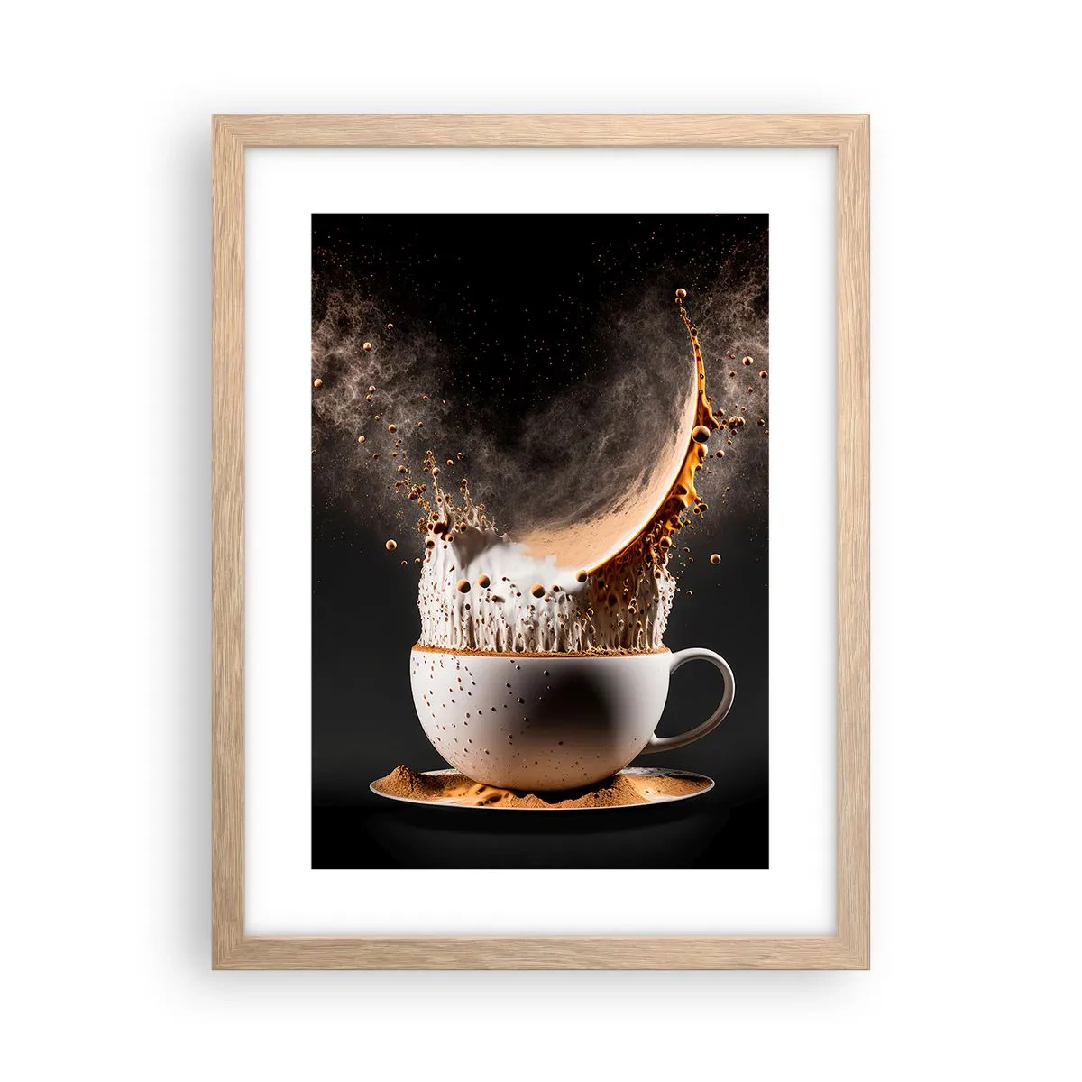 Plakat i ramme af lyst egetræ - En eksplosion af smag - 30x40 cm