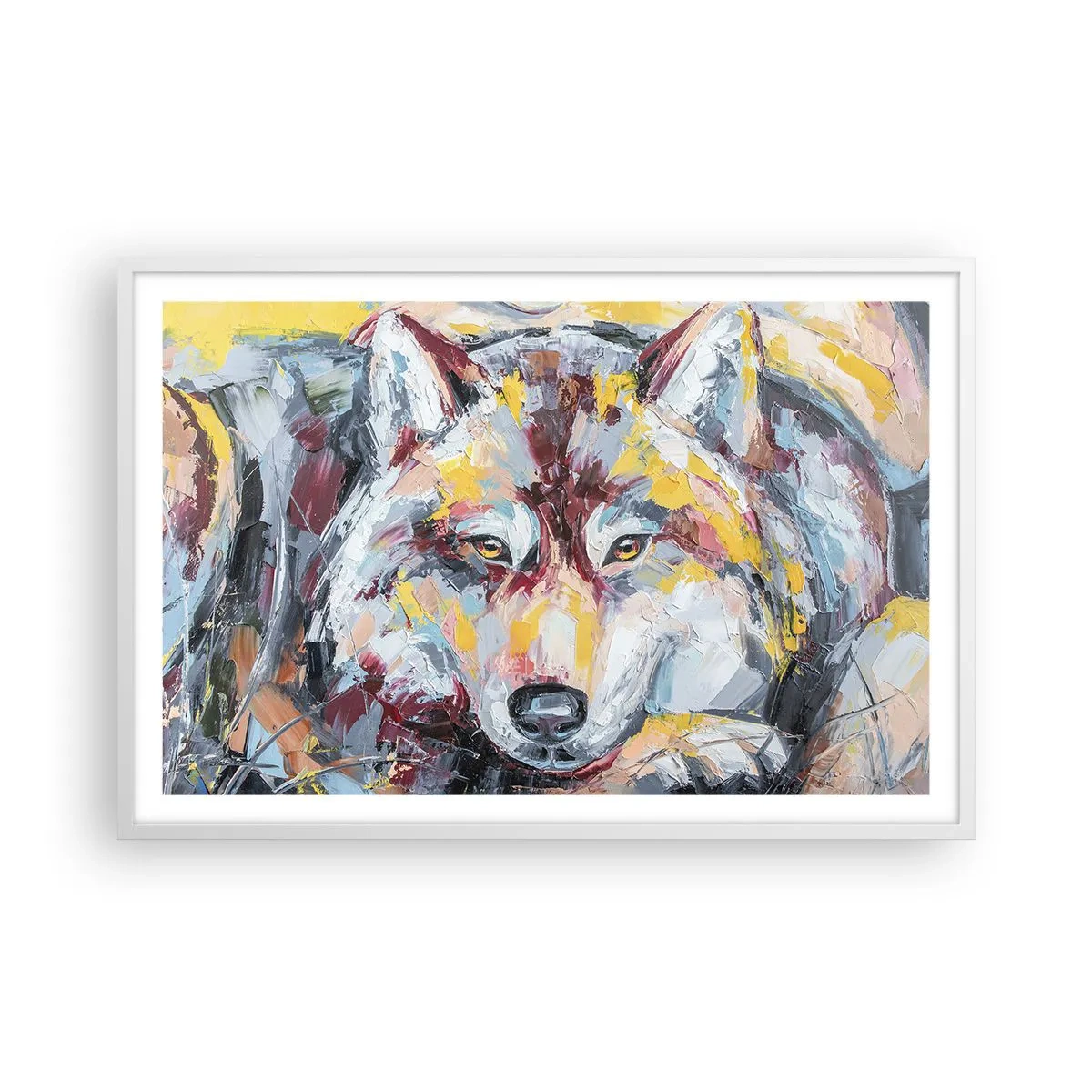 Plakat i hvid ramme - Fred blandt kære - 91x61 cm